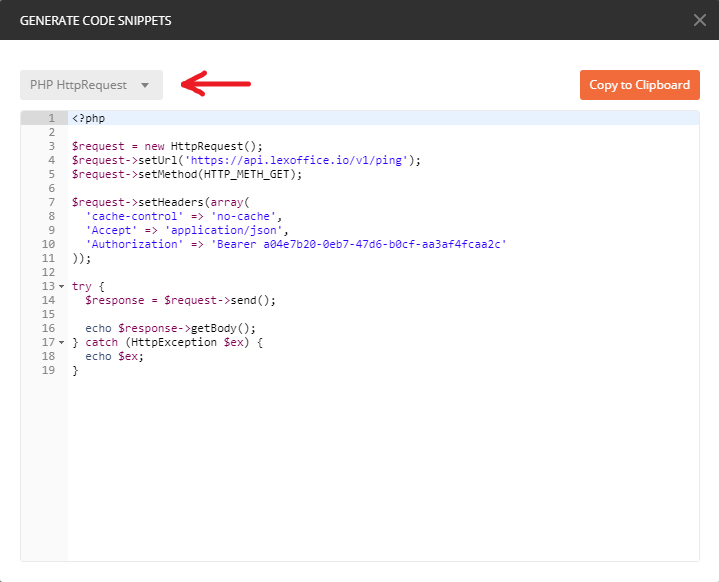 Postman Code Generation